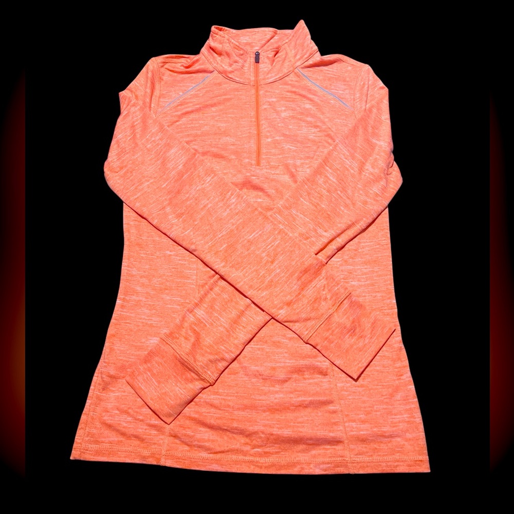 Athletic Orange Long Sleeve half zip